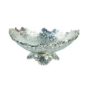 Accesorios de decoración de mesa de cena hechos a mano, cuenco de servidor Chapado en plata, nuevo diseño, servidor de frutas, cuenco de Metal de latón personalizado - Product Image 1