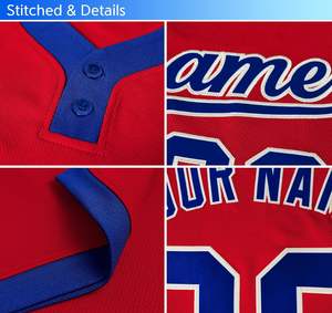 เสื้อเบสบอลแบบสั่งทำสำหรับทุกเพศเสื้อสีส้มมีกระดุมสีดำสำหรับวัยรุ่นพร้อมชื่อและโลโก้ - Product Image 3