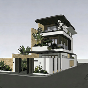 Villa moderne en acier léger galvanisé pour petite surface, orientée vers la <span class=keywords><strong>rue</strong></span>, résistante au vent et aux tremblements de terre, personnalisable - Product Image 4