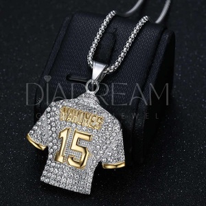 Stunning Hip Hop <b>Necklaces</b> Fashion T-Shirt Style Leb Grown Diamond Pendant Chain 925 Sterling Silver Party Wear Collection - Product Image 3