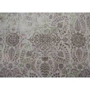 Alfombra de Lana y Seda de Bambú Anudada a Mano con Diseño Floral del Lejano Oriente, Gris y Negro-Srb(771) para Uso Doméstico - Product Image 3