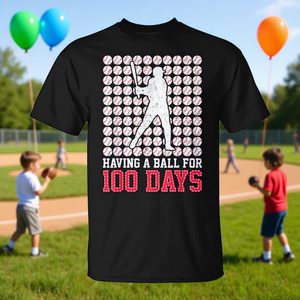 T-shirt de baseball 100 Days pour garçons, chemise de célébration scolaire pour joueurs - Product Image 3