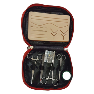 Kits quirúrgicos profesionales de 7 piezas con mango de bisturí, cuchillo, pinzas de tijera, pinzas, juegos de herramientas con estuche de cuero - Product Image 4