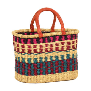 Panier de sac en jonc marin tissé de grande qualité, vente rapide de paniers de sacs de style bolga faits à la main - Product Image 3