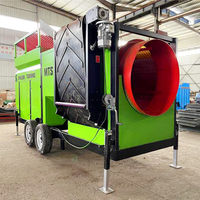 Machine de criblage de sol mobile MTS1230 Pompe à moteur PLC  Forscreener Sable de surface Séparateur de sol à faible coût et à haute efficacité