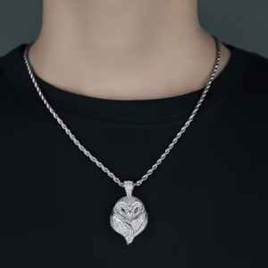 Collar de Cadena con Colgante de Diamantes de Imitación Estilo Hip Hop, Chapado en Aleación de Zinc, Personalizable, con Diseño de Búho, Unisex, Gran Venta - Product Image 3