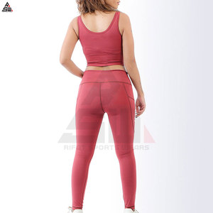 Ensemble de yoga grande taille pour femmes, logo personnalisé sur le devant, respirant, séchage rapide, vêtements de sport de haute qualité, leggings 2 pièces - Product Image 2
