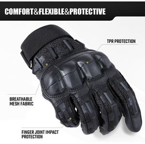 Venta al por mayor de alta calidad de diseño personalizado guantes de moto Sólido Negro Amarillo Deportes Ropa de cuero Hecho en fábrica - Product Image 3