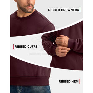 บริการ OEM เสื้อสเวตเชิ้ตผู้ชายขายดีสำหรับฤดูหนาว ผ้าฝ้าย 100% สีและโลโก้สั่งทำได้ คุณภาพสูงสำหรับขายออนไลน์ - Product Image 5