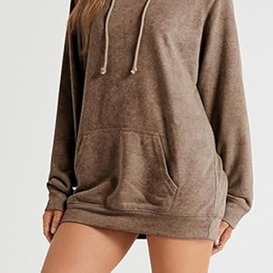 Sudadera con Capucha de Algodón de Alta Calidad al por Mayor OEM, Personalizable con Logotipo, Diseño Oversize, Transpirable para Mujer, Invierno - Product Image 3