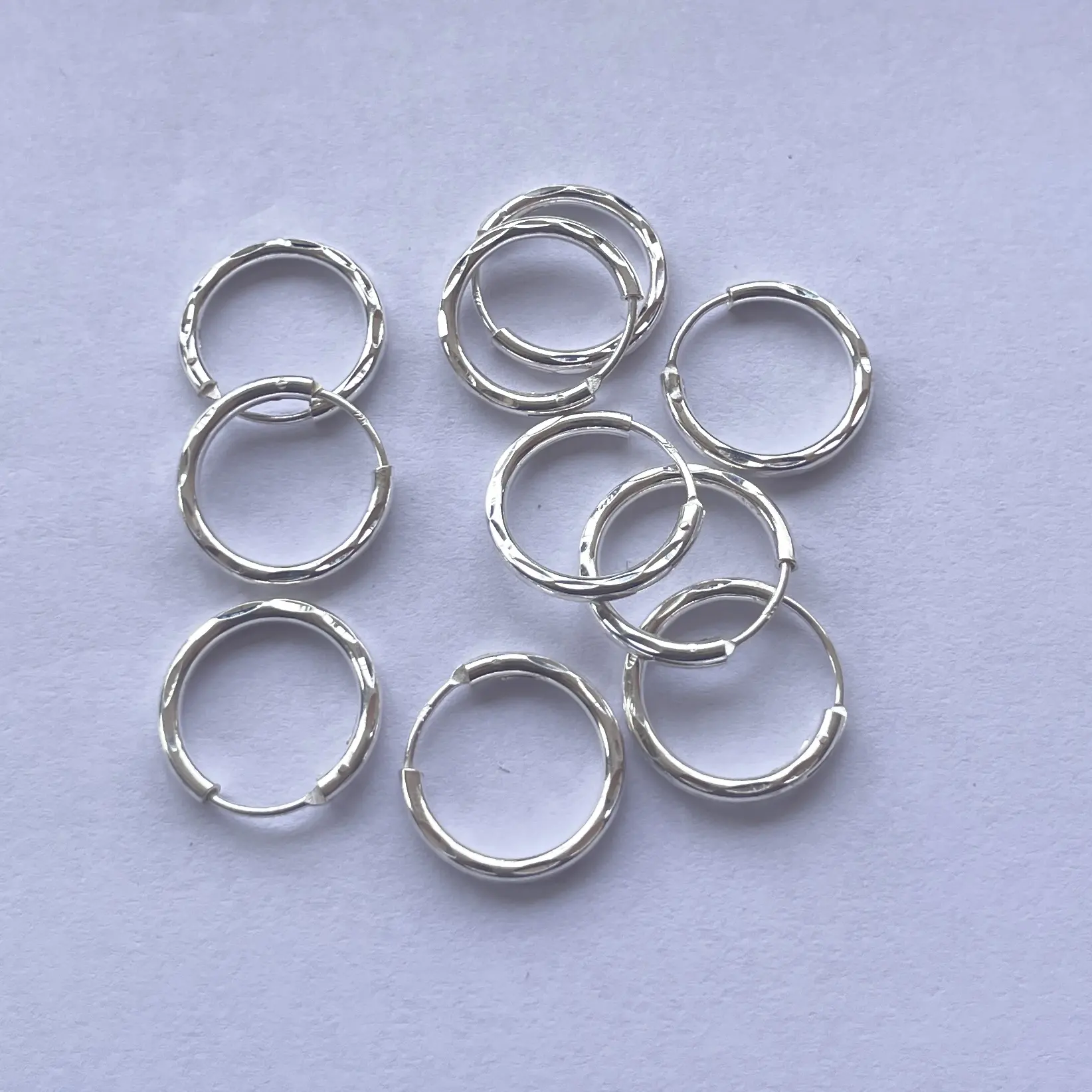 16mm 925 Sterling Silver Twist Round Circle Hoop orecchini Gold Micron Hoops Plain Tiny Small Huggie Hoop gioielli fai da te donne ragazze