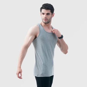 Camiseta sin mangas de gimnasio para hombre, camiseta personalizada de talla grande 100% de algodón, tejido transpirable y cómodo de secado rápido para Fitness - Product Image 5