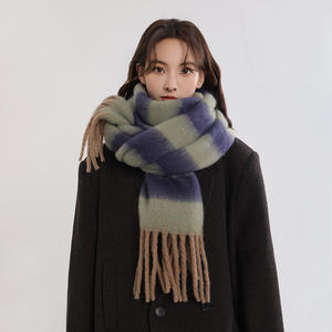 Bufanda Larga para Mujer al por Mayor, para Todas las Temporadas, de Alta Calidad, con Patrón a Cuadros, Tejida, Transpirable, Versátil, de Poliéster - Product Image 2
