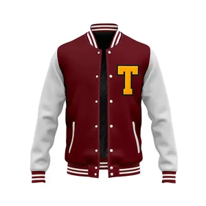 Veste personnalisée de haute qualité pour hommes Veste pour hommes Hiver avec manches en cuir Vestes universitaires pour hommes - Product Image 4