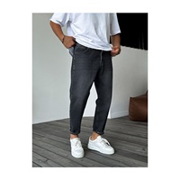 Pantalon large en jean tissé délavé pour homme, style hip-hop, respirant, écologique, décontracté, sportif, streetwear, pour toutes les saisons (printemps, été, automne, hiver)