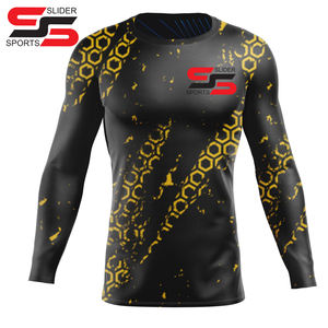 OEM, impression par sublimation, chemises MMA Rash Guard personnalisées, chemises à manches longues et compression à séchage rapide pour hommes - Product Image 1