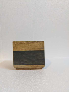 Handmade Eco-Friendly Modern Mango Wood Serving <b>Caddy</b> Unique Double Tiers Standing Type Customized <b>Kitchen</b> Storage Tray - Product Image 5