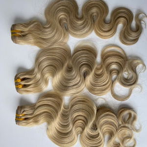 Extensions de cheveux vierges bruts ondulés, double trame machine, commande en gros, style vague naturelle - Product Image 3