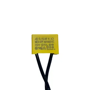 เทปสายไฟนิรภัย AD K X2 ความจุ 0.1uF 0.15uF 0.22uF 0.33uF 0.47uF 250V-275V พร้อมปลอกหุ้มและสายไฟแบบยืดหยุ่น - Product Image 3