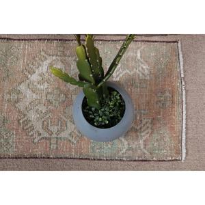 1.3x2.6 ft Turkish Rug, Rug, <b>Brown</b> Ikat Rug <b>Wool</b> - Product Image 5