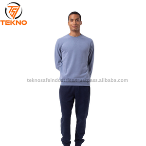 เสื้อสเวตเตอร์แบบสวมศีรษะของผู้ชายเสื้อสเวตเตอร์คอตตอน100% กันหดมีเอกลักษณ์เฉพาะตัว - Product Image 2