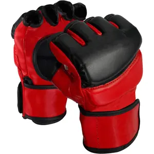 Профессиональные Перчатки Для MMA, боксерские перчатки без пальцев, тренировочные перчатки для тайского ремня