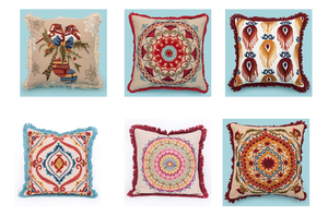 ปลอกหมอนอิงออกแบบลายนกบินขนาด18X18นิ้วทำด้วยมือคุณภาพสูงจากอินเดียสำหรับตกแต่งพื้นที่นั่งเล่น - Product Image 5