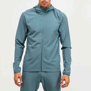 Nouvel arrivage de costume coupe-vent pour hommes en matériau respirant à séchage rapide meilleure vente de costume coupe-vent pour hommes en couleur unie - Product Image 3