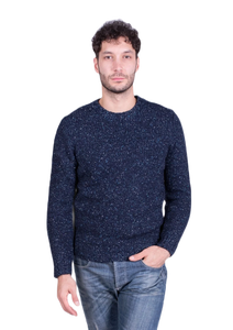 Jersey de cuello redondo de tartán para hombre, suéter de lana de invierno, seda, mohair, tejido con capucha, hecho con puntada Stockinette - Product Image 3