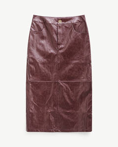 High Quality Women's Poly Visco Spandex <b>Knee</b>-<b>Length</b> <b>A</b>-<b>Line</b> <b>Skirt</b> Casual Straight Fit Anti-Wrinkle Quick Dry Natural Waistline - Product Image 5