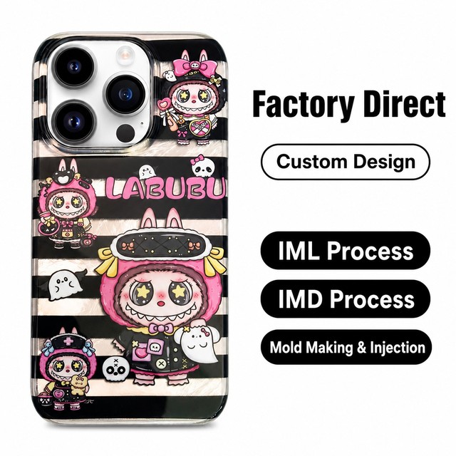 Wholesale IMD Cartoon Design Shockproof Anti-Fingerprint TPU+PC Magnetic Ring Holder Customized Color Mobile Phone Cases