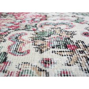 Tapis en laine noués à la main vintage, motif rectangulaire abstrait rose et violet, pour la maison, le salon, le couloir - Pae-2213 - Product Image 3