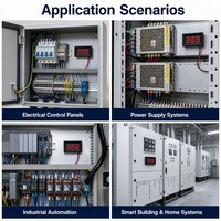 Voltmètre numérique à deux fils, Voltmètre de panneau CA à affichage LED, 220V 380V pour réseau électrique, Contrôle industriel, OEM, Personnalisation, Vente en gros, Usine