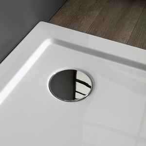 AOSTA 90x90 cm Plateau de douche carré fin en acrylique Fournitures de bain et de toilettes - Product Image 4