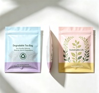 Kantong Teh Biodegradable Custom Grosir, Kertas Kraft PLA Food Grade, Kantong Filter Teh Segel Panas