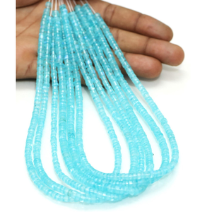 Cuentas Heishi de Topacio Natural de Primera Calidad, Forma de Neumático Facetado, 4-7 mm, Calidad AAA, Cuentas de Piedras Preciosas con Corte de Rueda Facetado - Product Image 6