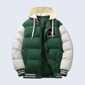 Chaqueta Acolchada para Hombre, Chaqueta de Invierno con Relleno de Burbujas, Logotipo OEM, Talla Grande, Chaqueta Acolchada Negra Personalizada para Hombre - Product Image 2