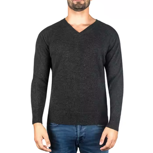 Vente en gros, pull de luxe pur mode hivernale 100% pour hommes, chandails personnalisés de haute qualité à col en V et en cachemire pour hommes - Product Image 6