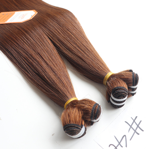 Mechones de cabello humano virgen de hueso marrón, cabello lacio con cutícula alineada, 100% sin procesar, 12A, vietnamita - Product Image 2