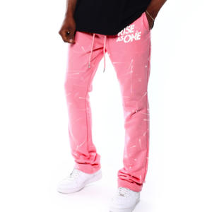 Pantalones de chándal de hombre de alta calidad, con cordón, estilo acampanado, lavados, ligeros, de cintura media, estilo urbano. - Product Image 5