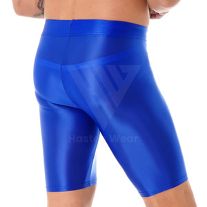 Shorts de compression sportifs de style populaire en polyester brillant, longueur cheville, séchage rapide, pour sports de plein air - Product Image 4