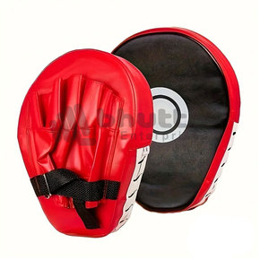 Manoplas de enfoque ganadoras de cuero hechas a medida, almohadillas de enfoque curvadas de entrenamiento profesional OEM personalizadas de alta calidad que absorben la humedad - Product Image 1