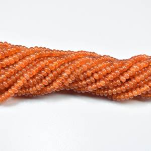 Cornaline naturelle lisse Rondelle perles de pierres précieuses brins chaîne 3-5mm Rondelle perles Lot pour la fabrication de colliers de bijoux en vrac - Product Image 4