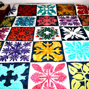 Black Handmade Kapa <b>Quilt</b> Cotton Ikat Kantha <b>Quilt</b>/ <b>Bedspread</b>/Bed Cover Indian Design Multi Ikat Print - Product Image 2