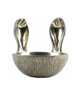 Cuencos de Metal de alta calidad de diseño 2025, diseño de círculos adjuntos para servir dulces, frutas, mesa de comedor, frutero decorativo - Product Image 6