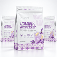 Sachet d'emballage de poudre imprimé sur mesure à huit soudures latérales avec fermeture éclair, pochette à fond plat pour aliments et suppléments en poudre