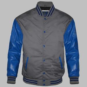 Veste universitaire classique minimaliste pour homme, coupe ajustée, couleur pastel printemps, toile légère, logo personnalisé sur le devant - Product Image 2