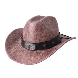 Women's Premium Quality Peach <b>Heart</b> Cowboy Hat New Style Worn-Out Design Custom Size Jazz <b>Top</b> Hat for Travel - Product Image 2