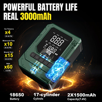 Compresseur d'air portable sans fil numérique rechargeable pour pneus de voiture et moto avec affichage LED et moniteur de pression des pneus