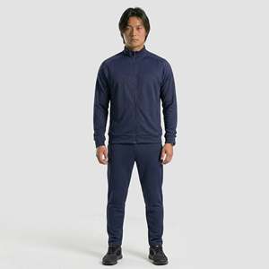 Pantalon de survêtement Momentum Streetwear bleu marine coupe régulière respirant coupe-vent avec logo et col à capuche motif uni décontracté pour le jogging d'automne - Product Image 4